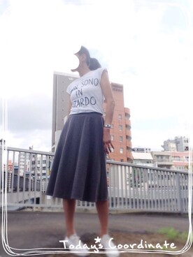 「Hapiness 10（ハピネステン）のアイテム」を使った、びゅーさん（レディース・170cm）の秋コーディネート