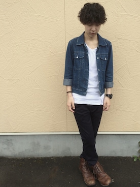 「PAGEBOY（ページボーイ）のアイテム（ジャケット/アウター）」を使った、キクチ シュンスケ08さん（メンズ・164cm）の夏コーディネート