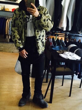 「10Deep（テンディープ）のアイテム（ナイロンジャケット）」を使った、フミさん（メンズ・168cm）の冬コーディネート