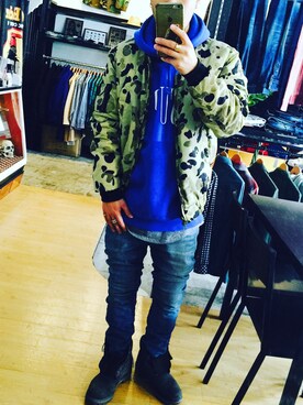 「10Deep（テンディープ）のアイテム（ナイロンジャケット）」を使った、フミさん（メンズ・168cm）の冬コーディネート