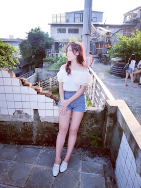 「3rd by VANQUISH（サードバイヴァンキッシュ）のアイテム（パンツ）」を使った、Evelynさん（レディース・163cm）の秋コーディネート