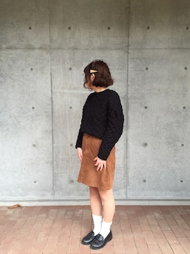 「ボブ女子」｜emoさん（レディース・159cm）の冬コーディネート