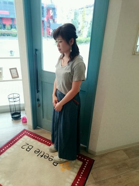 「アイテム（スカート、その他）」を使った、narumi♡さん（レディース・152cm）の夏コーディネート