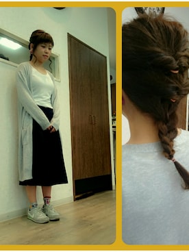 「ロングカーディガン」｜narumi♡さん（レディース・152cm）の秋コーディネート