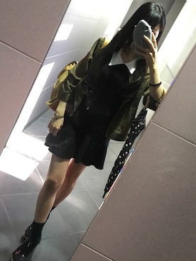 「UNIF（ユニフ）のアイテム（ワンピース/ドレス）」を使った、RIKA👽💜さん（レディース・156cm）の秋コーディネート