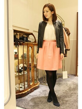 「La TOTALITE（ラトータリテ）のアイテム（ノーカラージャケット）」を使った、La TOTALITE Yuurakutyouさん（レディース・164cm）の冬コーディネート