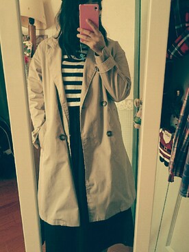 「お気に入りコーデ」｜「アイテム（トレンチコート）」を使った、takaさん（レディース・154cm）の秋コーディネート