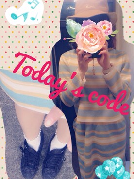 「Arnold Palmer（アーノルドパーマー）のアイテム（ハンチング/ベレー帽）」を使った、Rina Shimadaさん（レディース・162cm）の春コーディネート