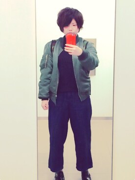「EGOIST（エゴイスト）のアイテム（その他シューズ）」を使った、うたたんさん（レディース・153cm）の冬コーディネート