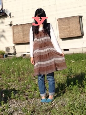 「アイテム（ドレスシューズ、グリーン系）」を使った、ゆっここ**さん（レディース・157cm）の春コーディネート