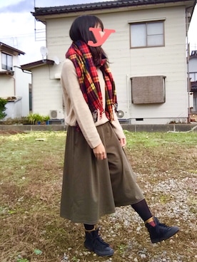 「寒いです」｜ゆっここ**さん（レディース・157cm）の秋コーディネート