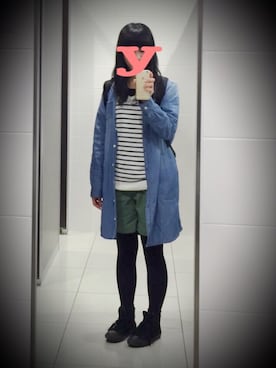 「PAGEBOY」｜「アイテム（シャツワンピース）」を使った、ゆっここ**さん（レディース・157cm）の春コーディネート