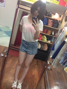 「アイテム（アンダーウェア）」を使った、なみへいさん（レディース・159cm・20代）の秋コーディネート