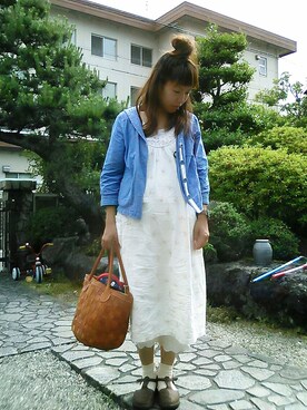 「Samansa Mos2（サマンサ モスモス）のアイテム（その他アウター）」を使った、mocoさん（レディース・167cm）の夏コーディネート