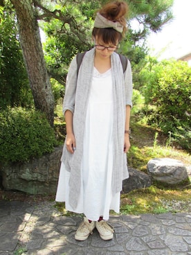 「RCWB（アールシーダブリュービー）のアイテム」を使った、mocoさん（レディース・167cm）の夏コーディネート