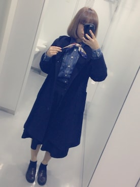 「chambre de charme（シャンブルドゥシャーム）のアイテム（ダウンジャケット/コート）」を使った、CHOOOooooさん（レディース・153cm）の冬コーディネート