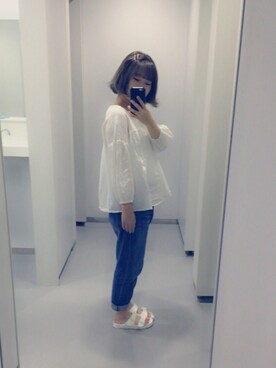 「外はねヘアー」｜CHOOOooooさん（レディース・153cm）の春コーディネート