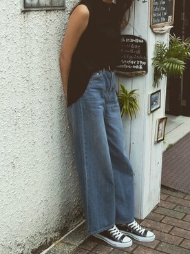 外村沙良さん（レディース・160cm）の夏コーディネート