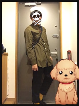 「アイテム（ボディバッグ/ウエストポーチ、ブルー系）」を使った、Tomoya#11さん（メンズ・170cm）の秋コーディネート