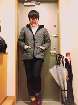 「LAVENHAM」｜「アイテム（その他アウター）」を使った、Tomoya#11さん（メンズ・170cm）の冬コーディネート