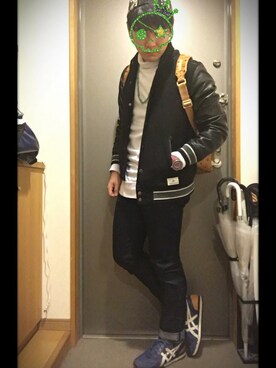 「chaopanic typy」｜「アイテム（ブルゾン）」を使った、Tomoya#11さん（メンズ・170cm）の秋コーディネート