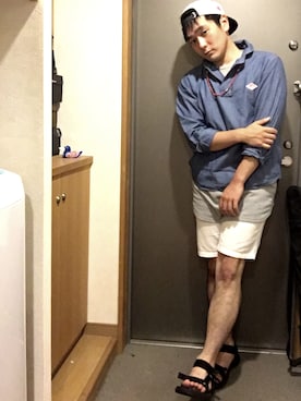 「CIAOPANIC TYPY（チャオパニックティピー）のアイテム（サンダル）」を使った、Tomoya#11さん（メンズ・170cm）の夏コーディネート