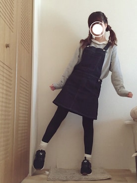 「ディスクブレイズ」｜「アイテム（サロペット/オーバーオール）」を使った、chicoさん（レディース・148cm）の春コーディネート