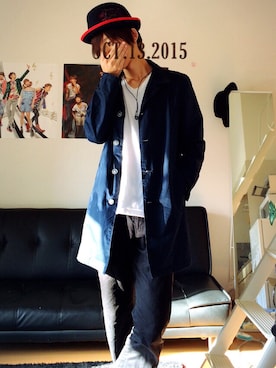 「JOURNAL STANDARD（ジャーナルスタンダード）のアイテム（トレンチコート）」を使った、kyouさん（メンズ・173cm）の秋コーディネート