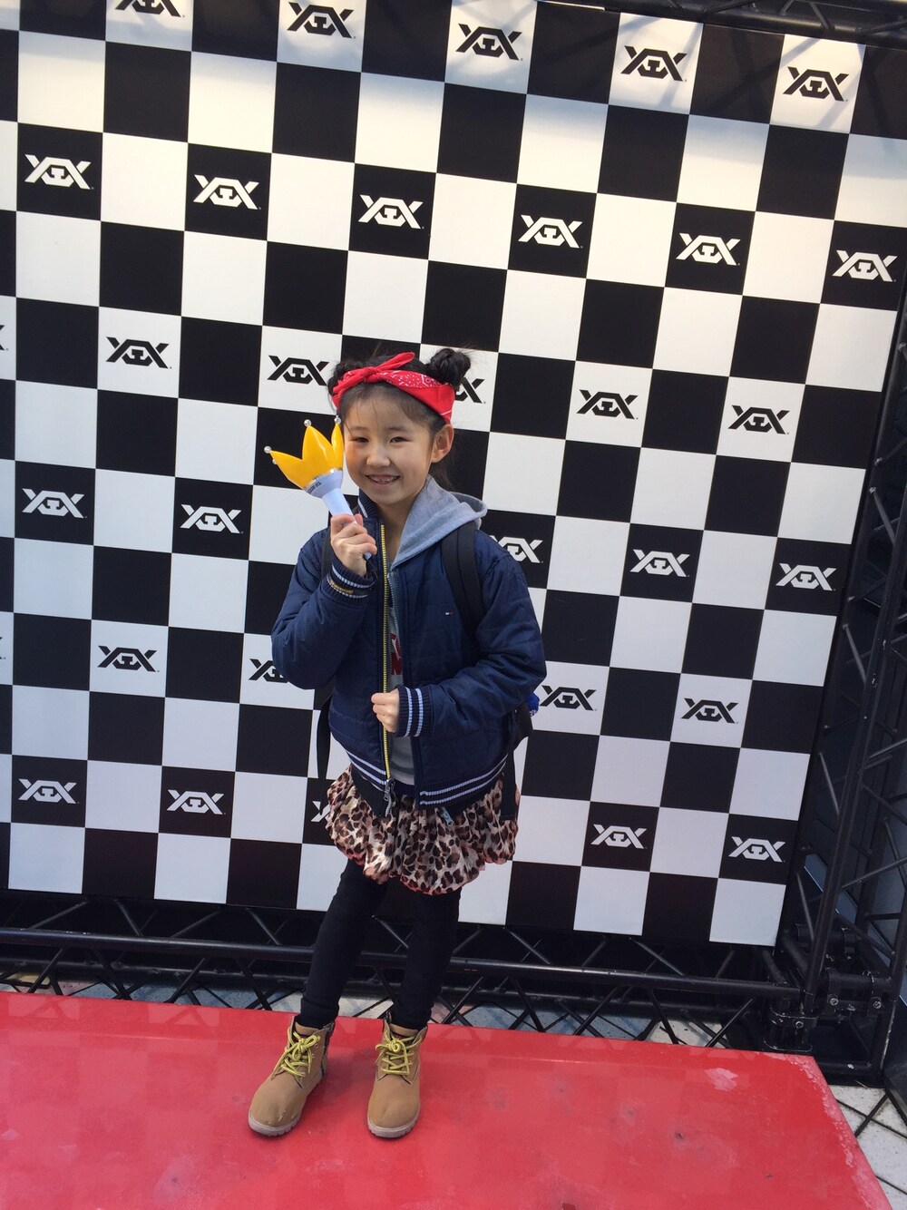 「コンサート、BIG BANG」｜「TOMMY HILFIGERのアイテム（ブルゾン、ブルー系）」を使った、♡m♡さん（キッズ・131cm）の夏コーディネートの1枚目の写真
