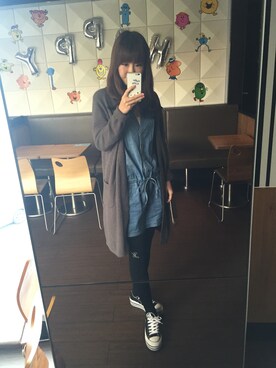 「Mila Owen」｜「アイテム（シャツワンピース）」を使った、yyananさん（レディース・168cm）の秋コーディネート