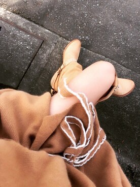 「Handmade（ハンドメイド）のアイテム（ポンチョ）」を使った、sasyafashionさん（レディース・148cm）の秋コーディネート