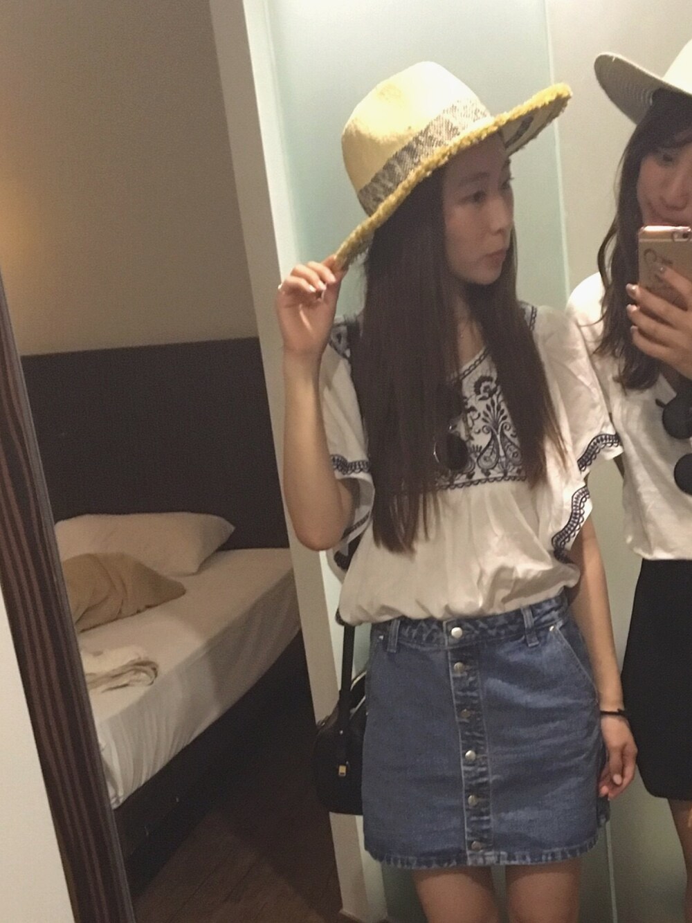「Guam、outfit」｜「ZARAのアイテム（ハット、ベージュ系）」を使った、sakipiさん（レディース・158cm）の夏コーディネートの1枚目の写真