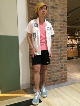 「TYPE BLUE（タイプブルー）のアイテム（シャツ/ブラウス）」を使った、takuroさん（メンズ・163cm）の春コーディネート