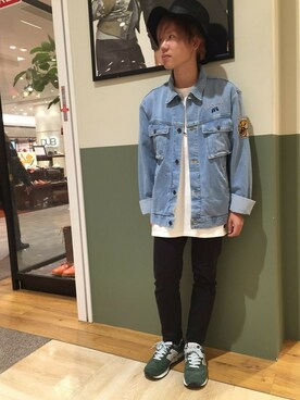 「TYPE BLUE（タイプブルー）のアイテム（デニムジャケット）」を使った、takuroさん（メンズ・163cm）の冬コーディネート