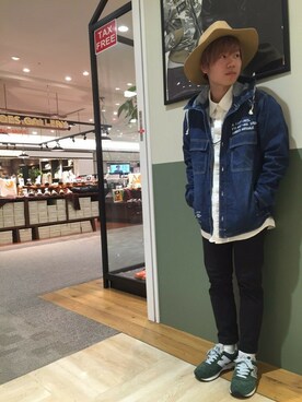 「TYPE BLUE（タイプブルー）のアイテム（デニムジャケット）」を使った、takuroさん（メンズ・163cm）の春コーディネート