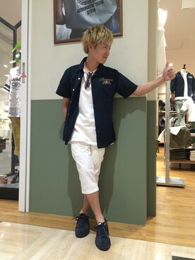 「クロップドパンツ」｜takuroさん（メンズ・163cm）の春コーディネート