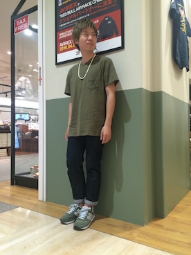 「TYPE BLUE（タイプブルー）のアイテム（パンツ）」を使った、takuroさん（メンズ・163cm）の春コーディネート