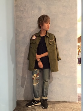 「TYPE BLUE（タイプブルー）のアイテム（パンツ）」を使った、takuroさん（メンズ・163cm）の秋コーディネート