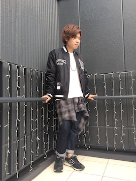 「TYPE BLUE（タイプブルー）のアイテム」を使った、takuroさん（メンズ・163cm）の秋コーディネート