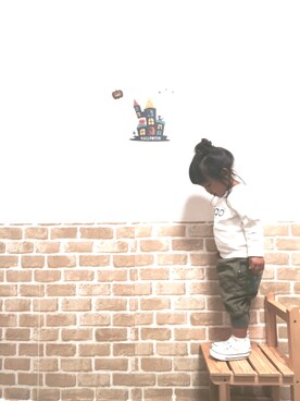 「CHIP TRIP（チップトリップ）のアイテム」を使った、coco＊さん（キッズ・90cm）の秋コーディネート