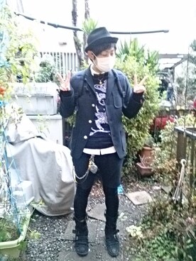 「hiromichi BY HIROMICHI NAKANO（ヒロミチ バイ ヒロミチナカノ）のアイテム（ブーツ）」を使った、ちゅうさん（メンズ・173cm）の冬コーディネート