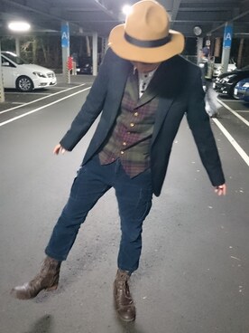 「hiromichi BY HIROMICHI NAKANO（ヒロミチ バイ ヒロミチナカノ）のアイテム（ブーツ）」を使った、ちゅうさん（メンズ・173cm）の秋コーディネート