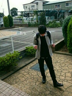 「hiromichi BY HIROMICHI NAKANO（ヒロミチ バイ ヒロミチナカノ）のアイテム（トップス）」を使った、ちゅうさん（メンズ・173cm）の秋コーディネート