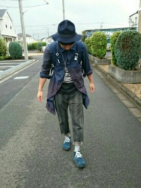 「hiromichi BY HIROMICHI NAKANO（ヒロミチ バイ ヒロミチナカノ）のアイテム（パンツ）」を使った、ちゅうさん（メンズ・173cm）の秋コーディネート
