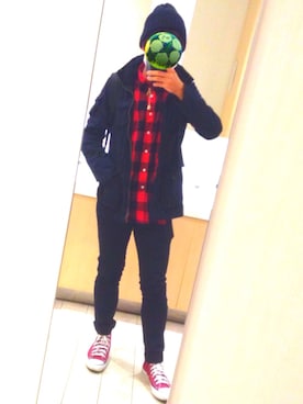 「H&M（エイチ・アンド・エム）のアイテム（ダウンジャケット/コート）」を使った、GERRADさん（メンズ・168cm）の秋コーディネート