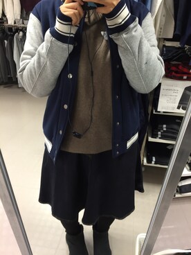 「POU DOU DOU（プードゥドゥ）のアイテム（ブローチ/コサージュ）」を使った、ゆうき。さん（レディース・159cm）の秋コーディネート