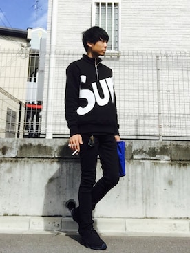 「cheap monday」｜「アイテム（財布/小物）」を使った、伸輔さん（メンズ・168cm）の秋コーディネート