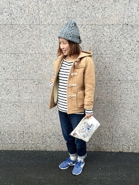 「reefur」｜「アイテム（ジャケット/アウター）」を使った、AYMさん（レディース・157cm）の冬コーディネート