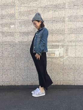 「used mix」｜「アイテム（ニットキャップ/ビーニー）」を使った、AYMさん（レディース・157cm）の秋コーディネート