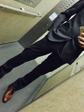 「スーツ」｜Naomitsu.Fさん（メンズ・180cm）の春コーディネート